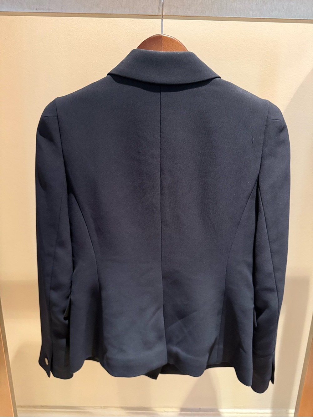 Club Monaco Navy Double-Breasted Gold-Button Blazer - Picture 6 of 7